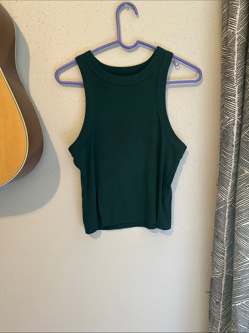Old Navy Deep Green Cropped Racerback Tank